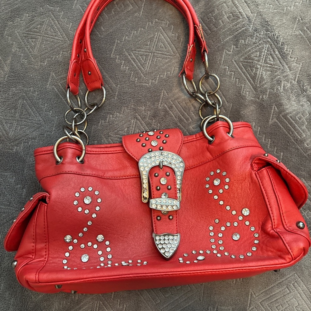 Monte Vitsa Red concealed carry purse